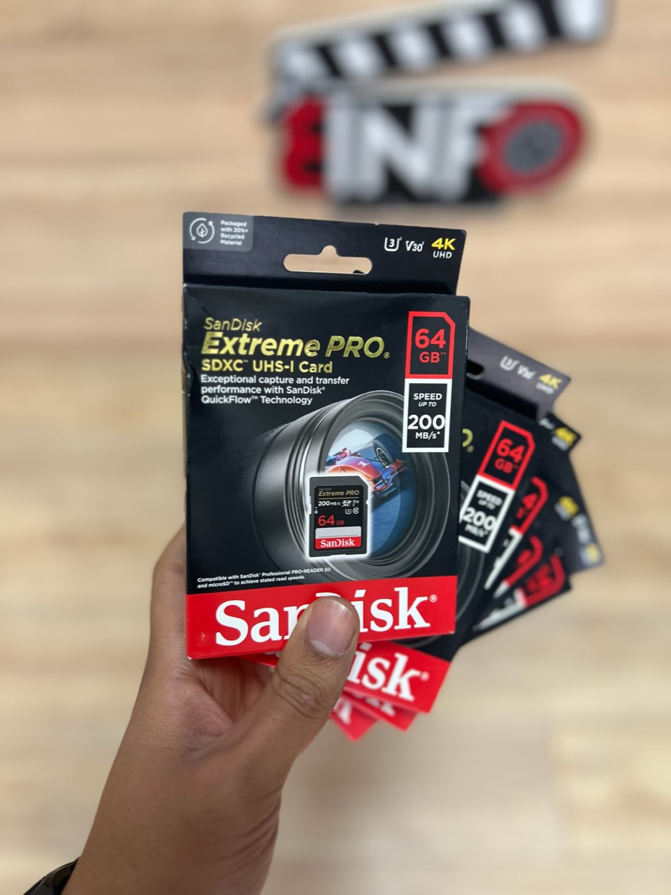 SanDisk Extreme Pro SD UHS I 64GB Card for 4K  image