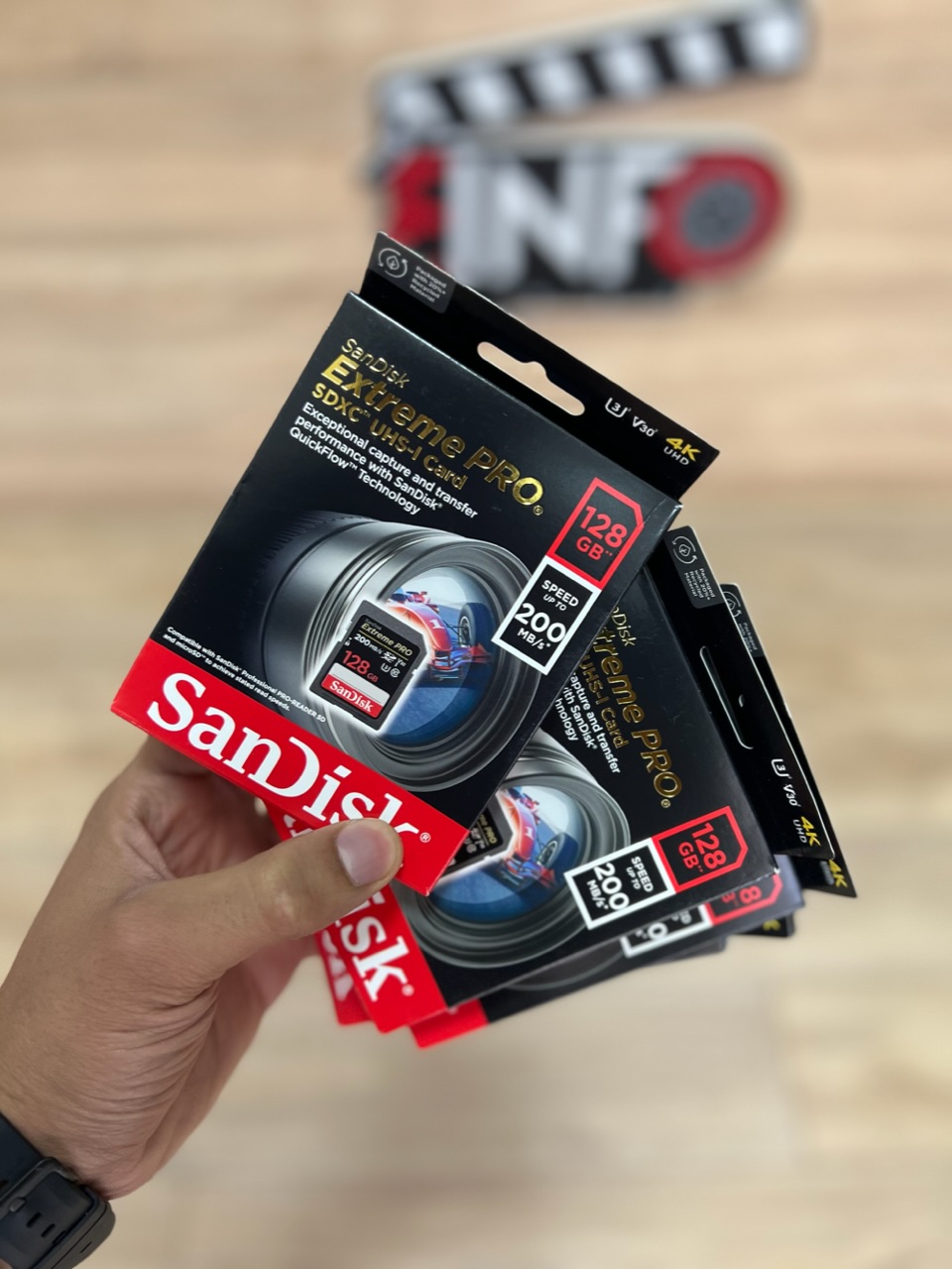 SanDisk Extreme Pro SD UHS I 128GB Card for 4K  image