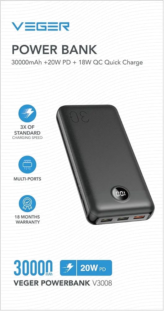 VEGER Powerbank de 30000mAh image
