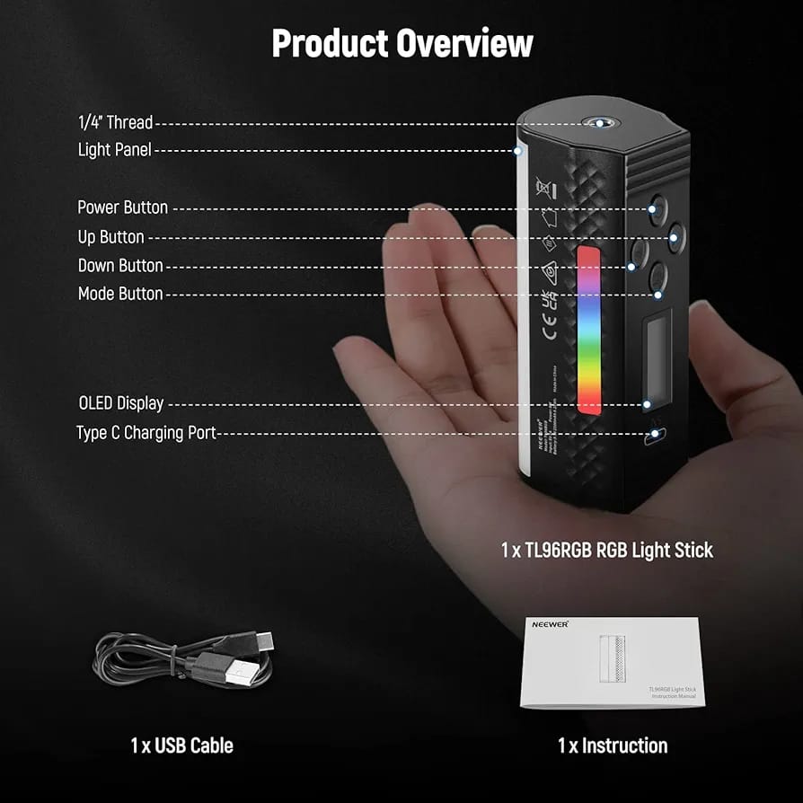 TL96RGB Mini Tube LED de Neewer image