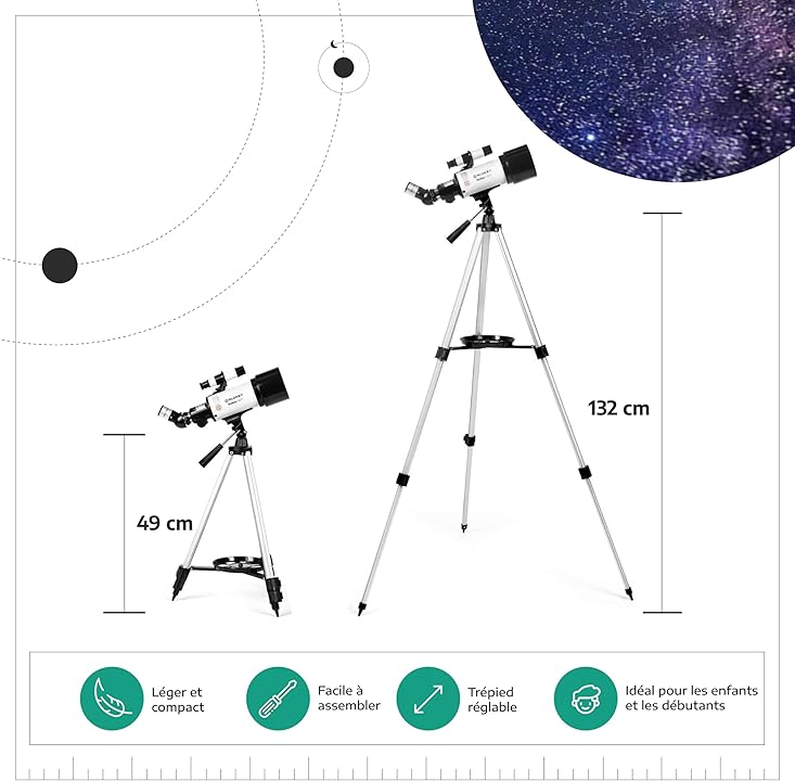 Télescope astronomique  16x à 120x image