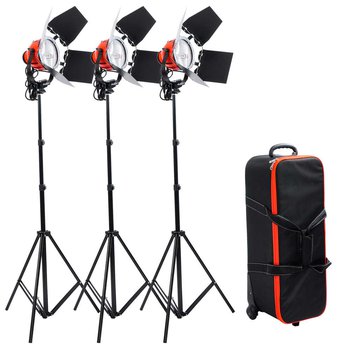Kit 3 Mandarines LED 800W + pieds + sac de transport image